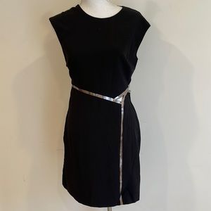 Halston Heritage black and silver dress sz 8